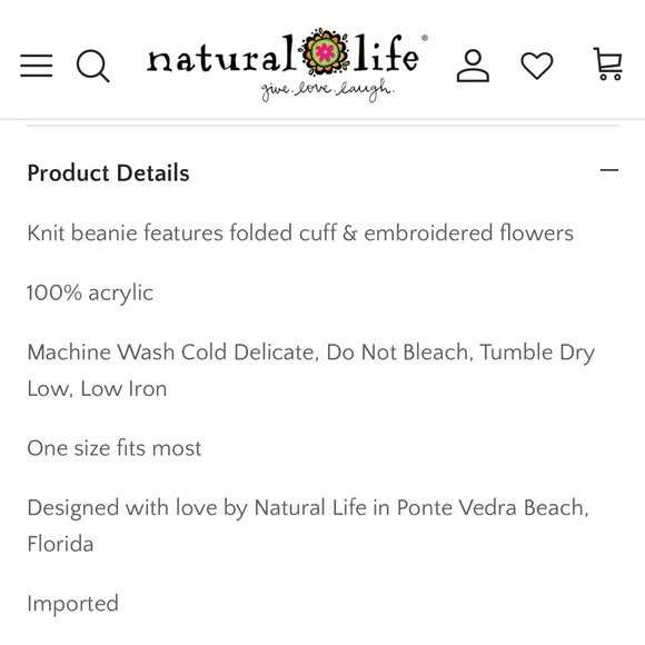 Natural Life Embroidered Beanie - Tie-Dye Love - Picture 8 of 8